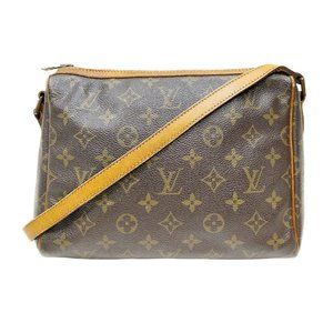 00005353# Authentic Louis Vuitton Crossbody Bag Brown Monogram